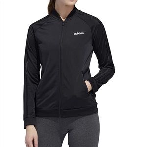 adidas Track Jacket Zip Up Long Sleeve Athletic Black Dazzle Women’s Size Medium